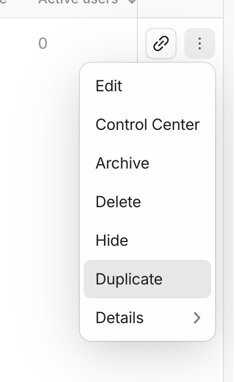 Whop — Dropdown menu component