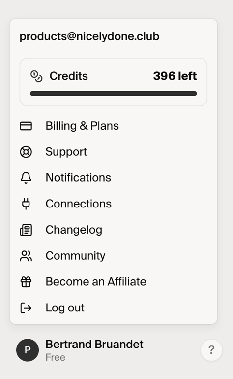 Twin — Dropdown menu component