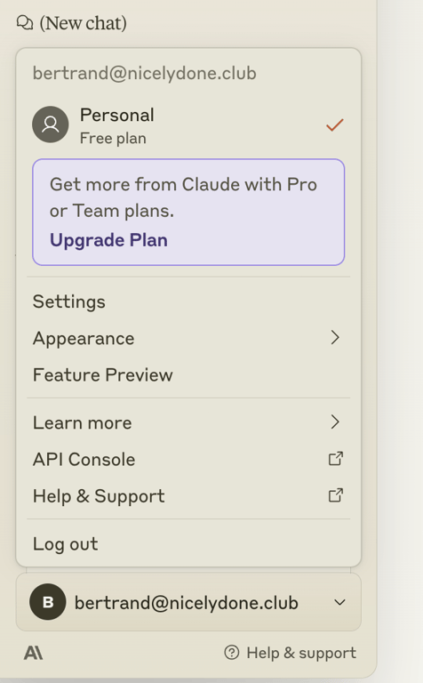 Claude — Upgrade your plan component