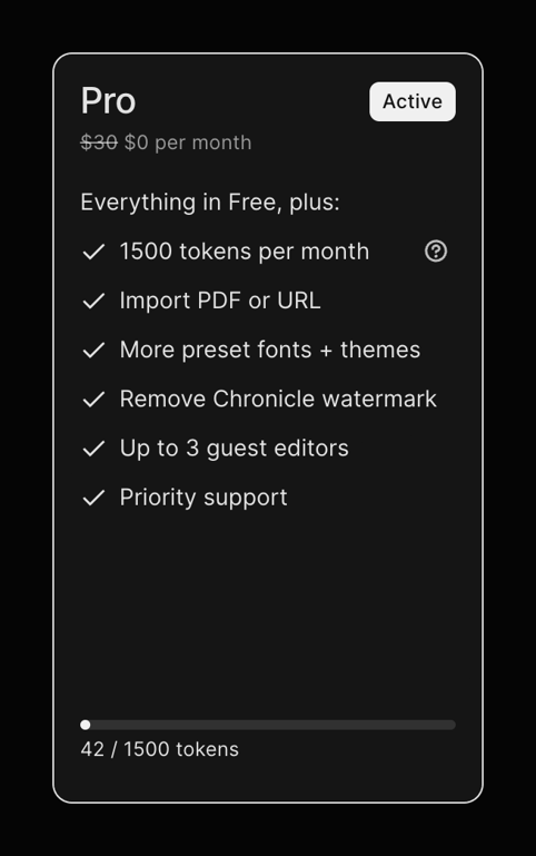 Chronicle — Progress indicator component