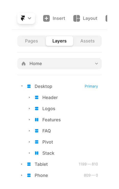 Framer — Vertical navigation component