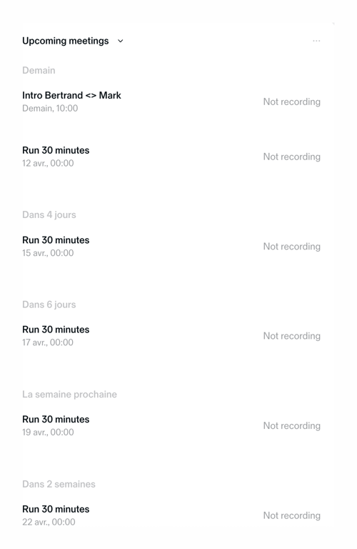 Sana — Timeline & history component