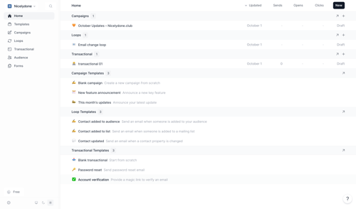 Loops screen example