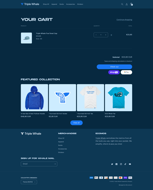 Triple Whale
				shopping cart page example