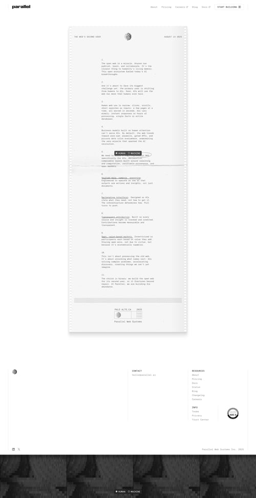 Parallel
				article page example