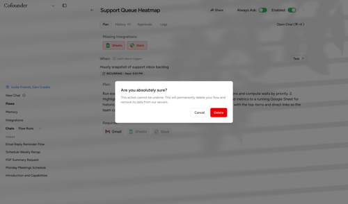 Cofounder screen example