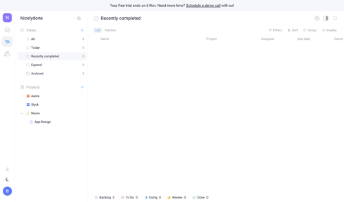 Orchestra screen example