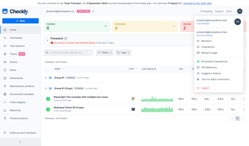Checkly
			                  ux ui design