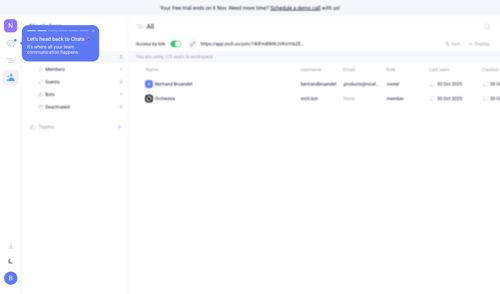 Orchestra screen example