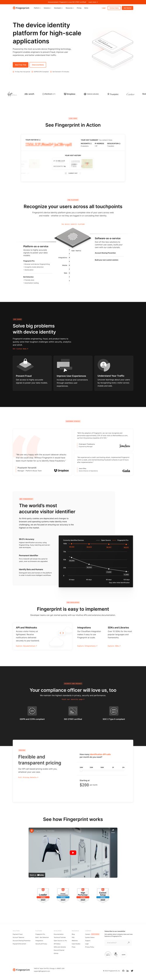Fingerprint
				 page example