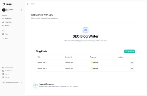 Leap
			  ux ui design