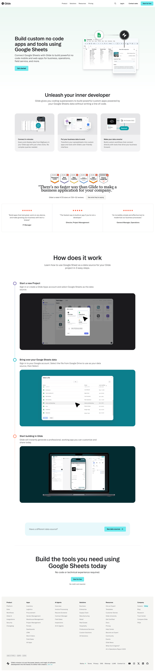 Glide
				product page page example