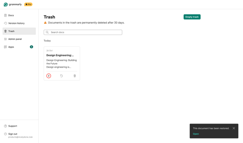 Grammarly screen example