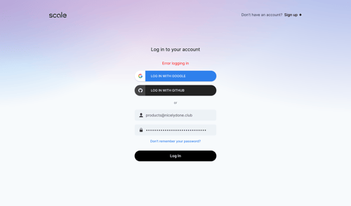 Scale
				signin page example