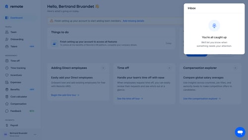 Remote
				notification page example