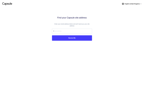 Capsule
				password reset page example