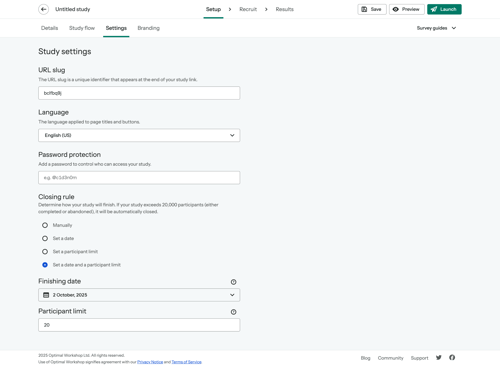 Optimal screen example