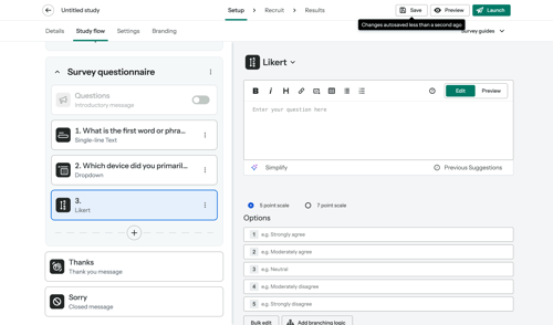 Optimal screen example
