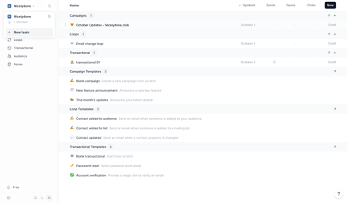 Loops screen example