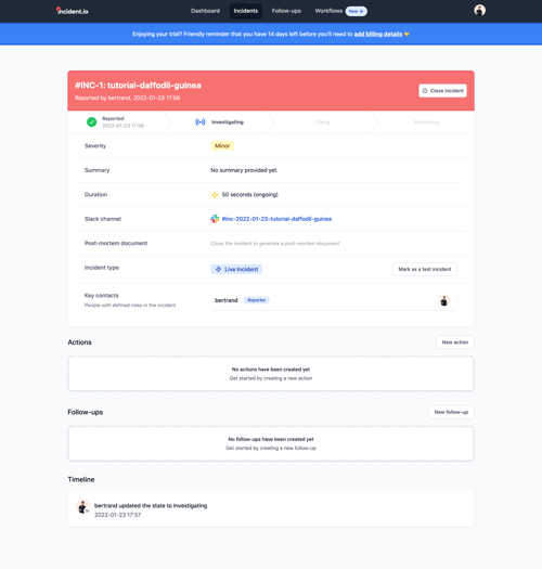 Incident
				detail page page example