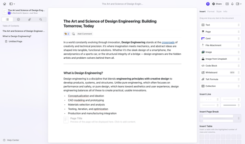 Craft screen example
