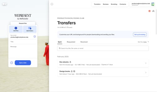 WeTransfer
			              ux ui design