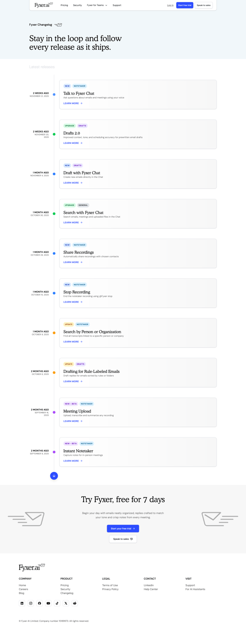 Fyxer
				changelog page example
