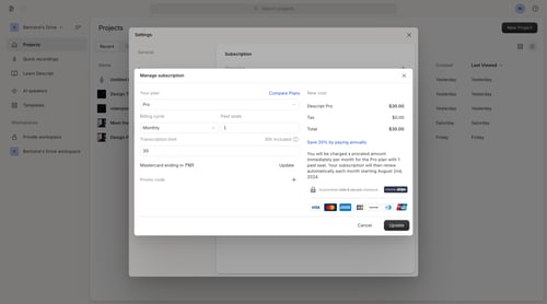 Descript
			         ux ui design