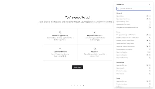 Volta
				keyboard shortcuts page example