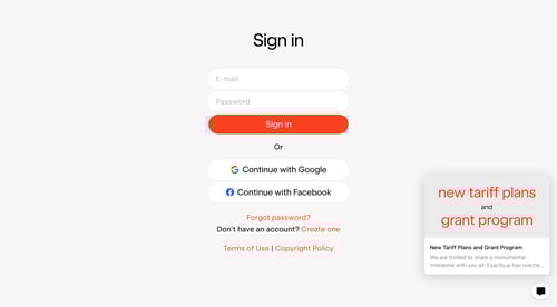 Exactly
				signin page example