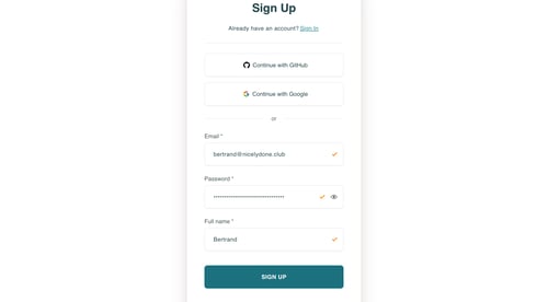 Elicit
				signup page example