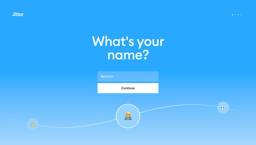 Jitter
				onboarding page example