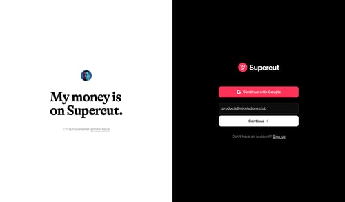 Supercut
				signin page example