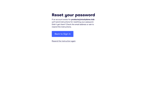 Miro
				password reset page example