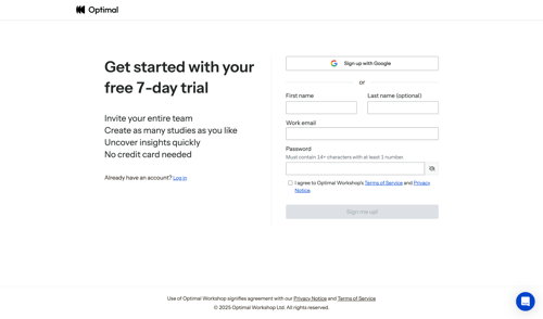 Optimal screen example