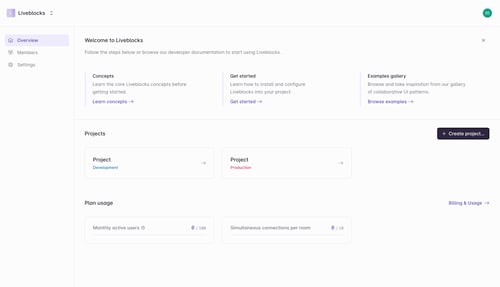 Liveblocks
				empty state page example