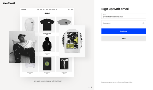 Fourthwall
				signin page example