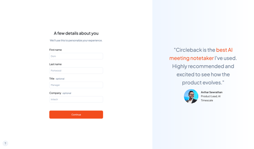 Circleback
			  ux ui design