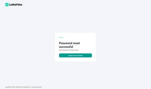 Lottie
				password reset page example