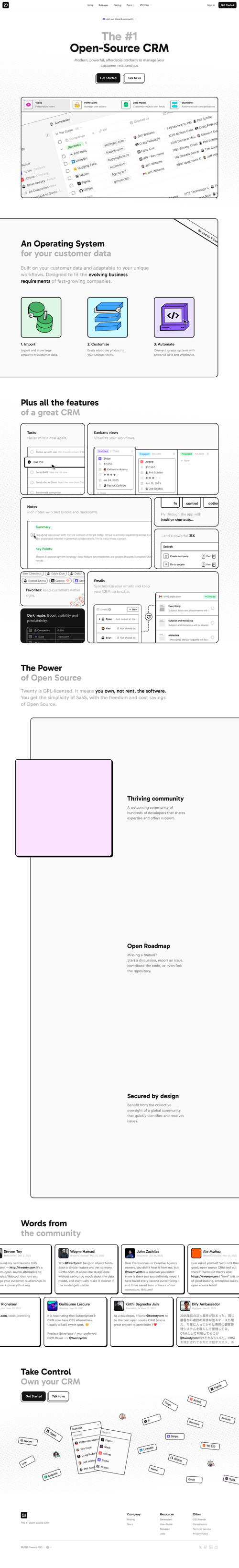 Twenty screen example