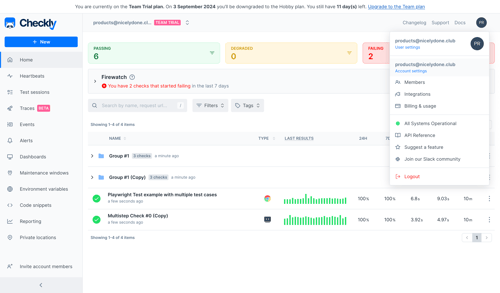 Checkly
			                 ux ui design