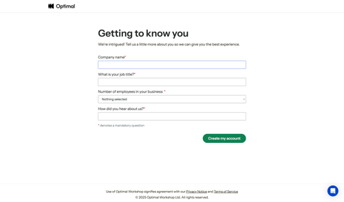 Optimal screen example