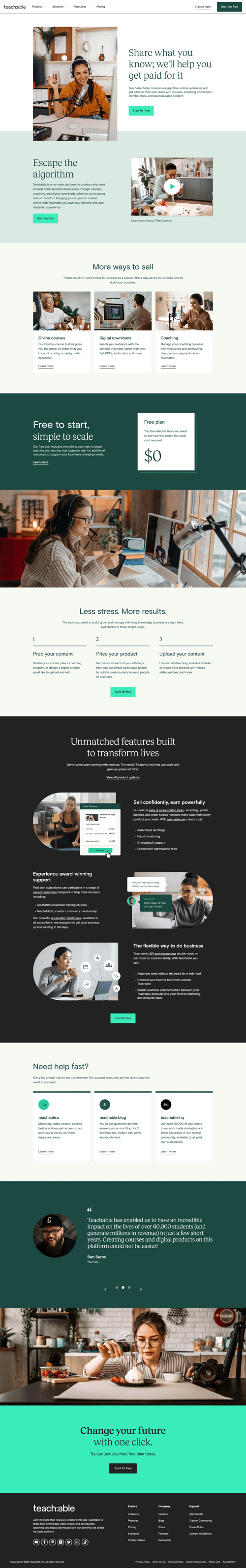 Teachable
			   ux ui design