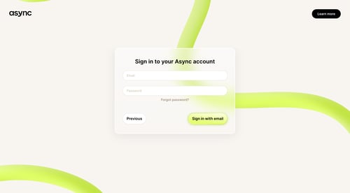 Async
				signin page example