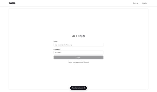 Podia
			             ux ui design