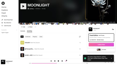 Sound.xyz
			             ux ui design