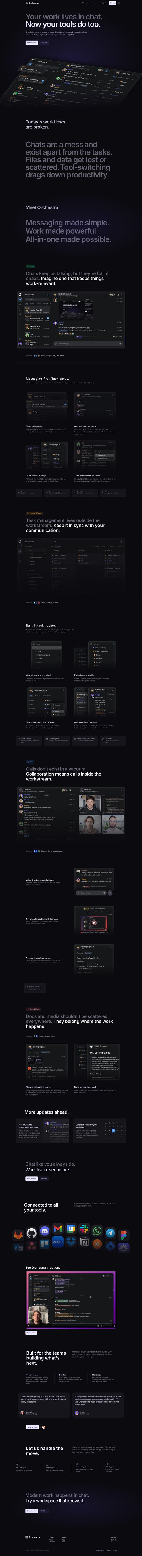 Orchestra screen example