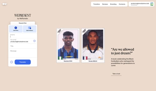 WeTransfer
			      ux ui design
