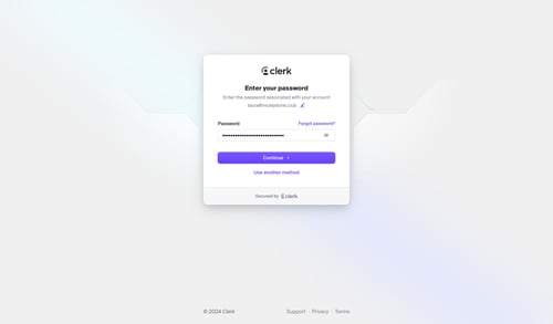 Clerk
				signin page example