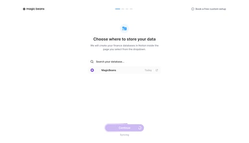 Magic Beans
				onboarding page example